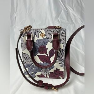 TORY BURCH - EMERSON FLORAL PRINTED MINI SHOPPER CROSSBODY